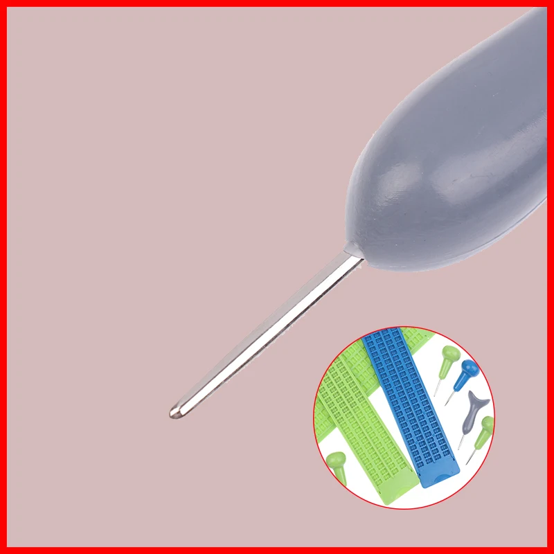 

1 Set Braille Writing Kit – Stylus & Paper – Portable Learning Tool for Blind Students, Beginners – Essential Education Supplies