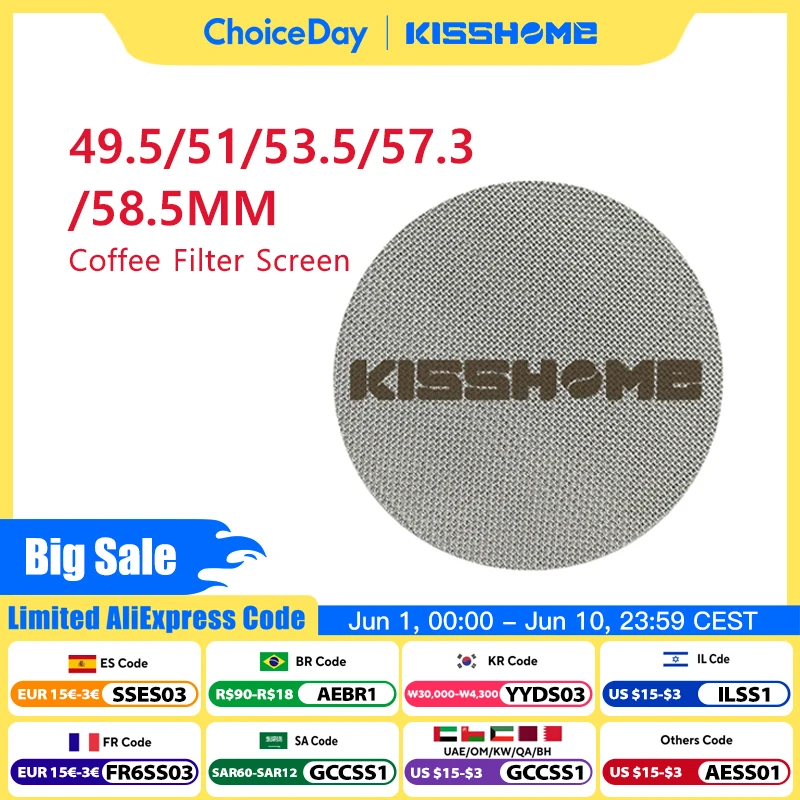 Filet de douche de Contact de filtre d'écran de rondelle d'espresso réutilisable pour 51MM 54MM 58MM accessoires de Machine de Barista de Portafilter de Breville
