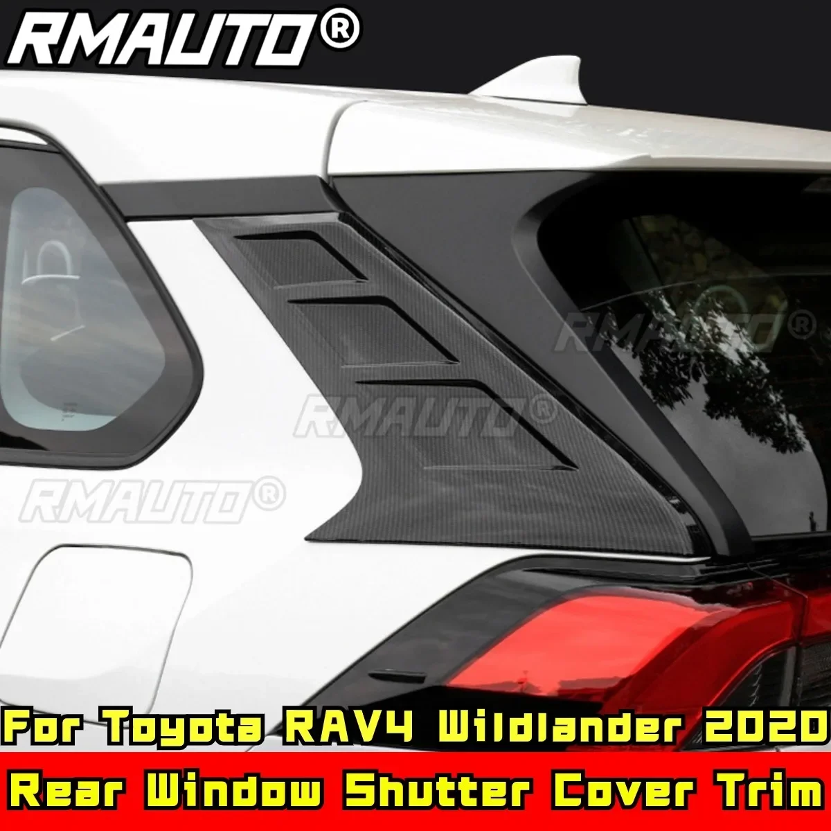 

Для Toyota RAV4 Wildlander 2020, комплект кузова, глянцевый черный спортивный стиль, боковое заднее окно автомобиля, жалюзи, крышка, автомобильные аксессуары