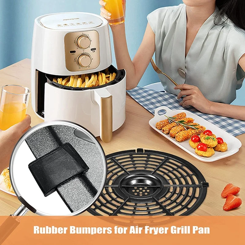 14Pcs Air Fryer Rubbers Bumpers Air Fryer Protective Covers Fit Power Air Fryer Crisper Plate