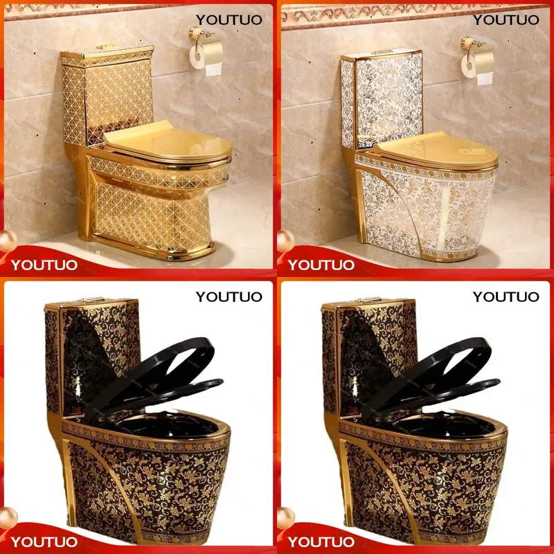 for Land export wooden frame foreign trade gold toilet electroplated ceramic super swirl joint high temperature Thailand