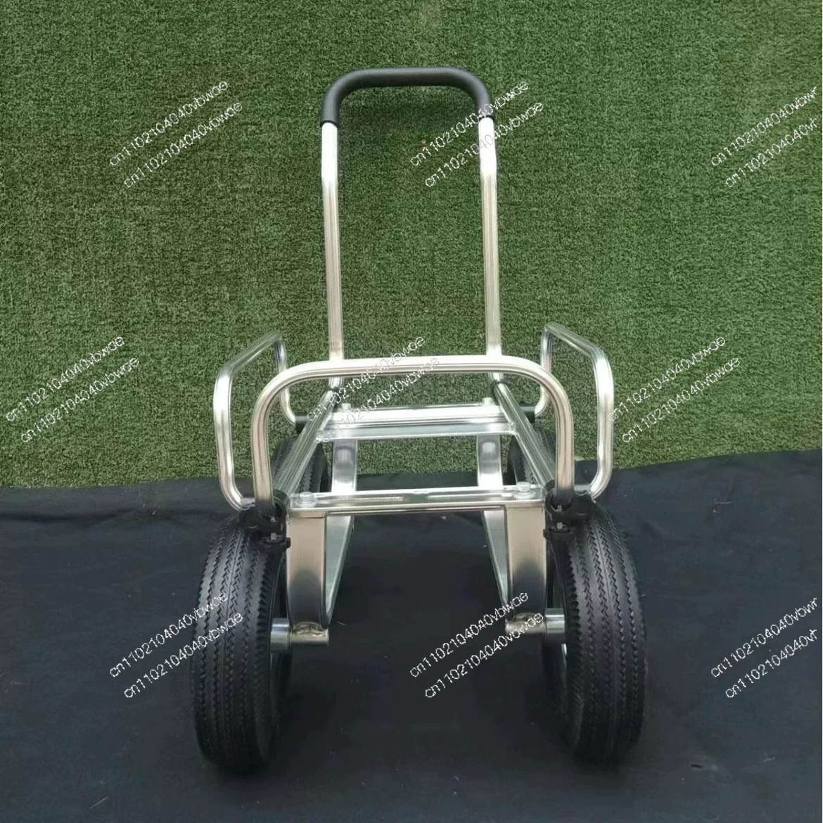 Aluminum four-wheeled multi-function cart Silent flat-panel hand-pushed tool cart Household truck Aluminum light wheeled cart