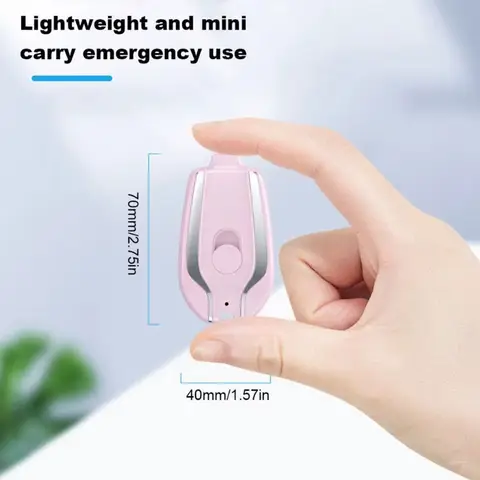 Mini Power Bank 20000 mAh Multi-function Keychain Smartphone Portable Power Bank for iPhone 12 13 14 15 Xiaomi Emergency Charger