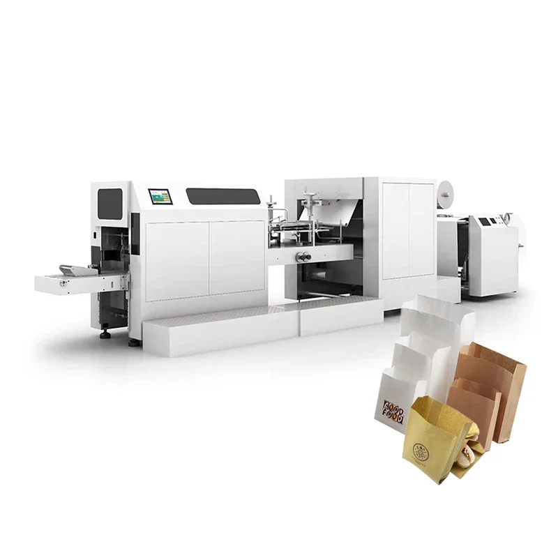 2022 Automatic Paper Carry Bag Making Machine Food & Beverage Factory 80-200 Pcs/min