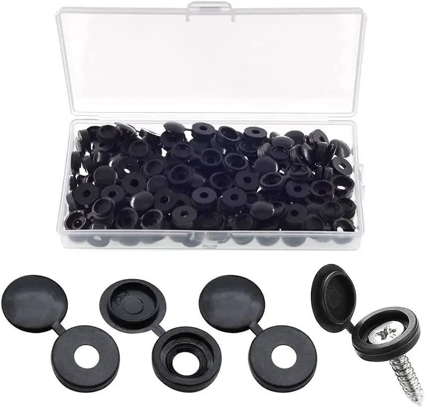 5/100PCS Klapp Kunststoff Schraube Kappe Abdeckung Muttern Falten Snap Schutzkappe Knopf Schraube Holz Möbel Dekorative muttern Schrauben Hardware