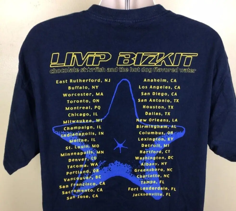 Reprinted 2 sided 2000 Limp Bizkit Concert T-Shirt, gift for fan TE7803