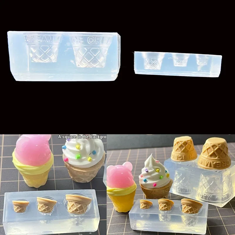 Moldes de resina epoxi para helado, moldes de resina UV, molde para pellizcar en miniatura