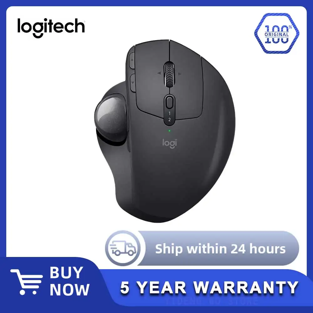 

Logitech MX Ergo s Wireless Trackball Mouse Adjustable Ergonomic Design Rechargeable Bluetooth Mouse for Office Drawing Laptop