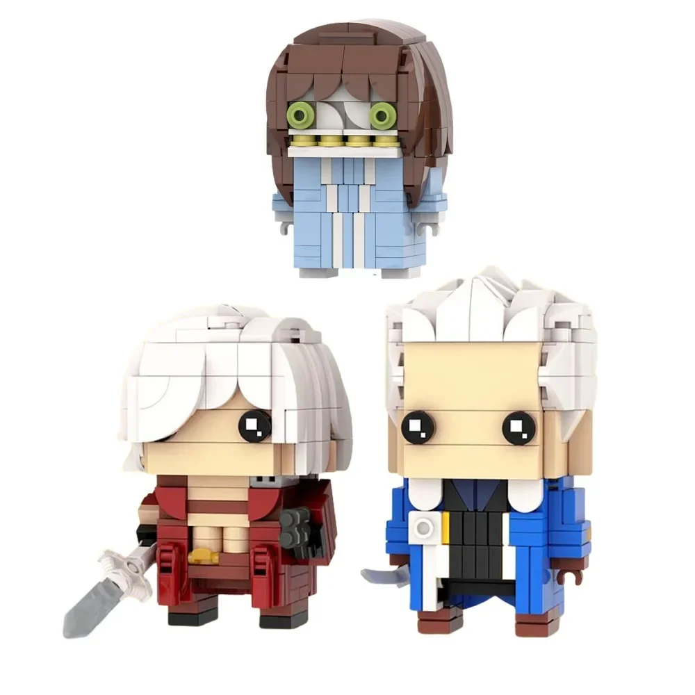 

MOC Dantes Vergils Brickheadz Devils May Cry Building Blocks egan McNeil The Exorcist Action Figures Bricks Toys Kid Gift
