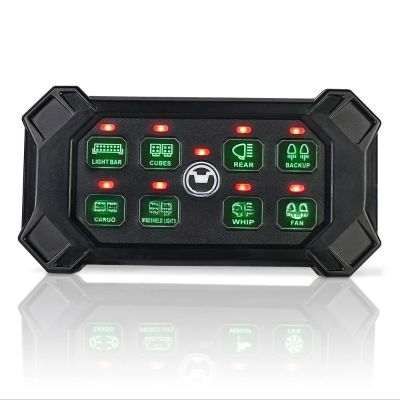 8‑Gang Universal Touch Control Switch Panel Wireless Remote Control Keyboard For RV Jeep Yacht Car Modification