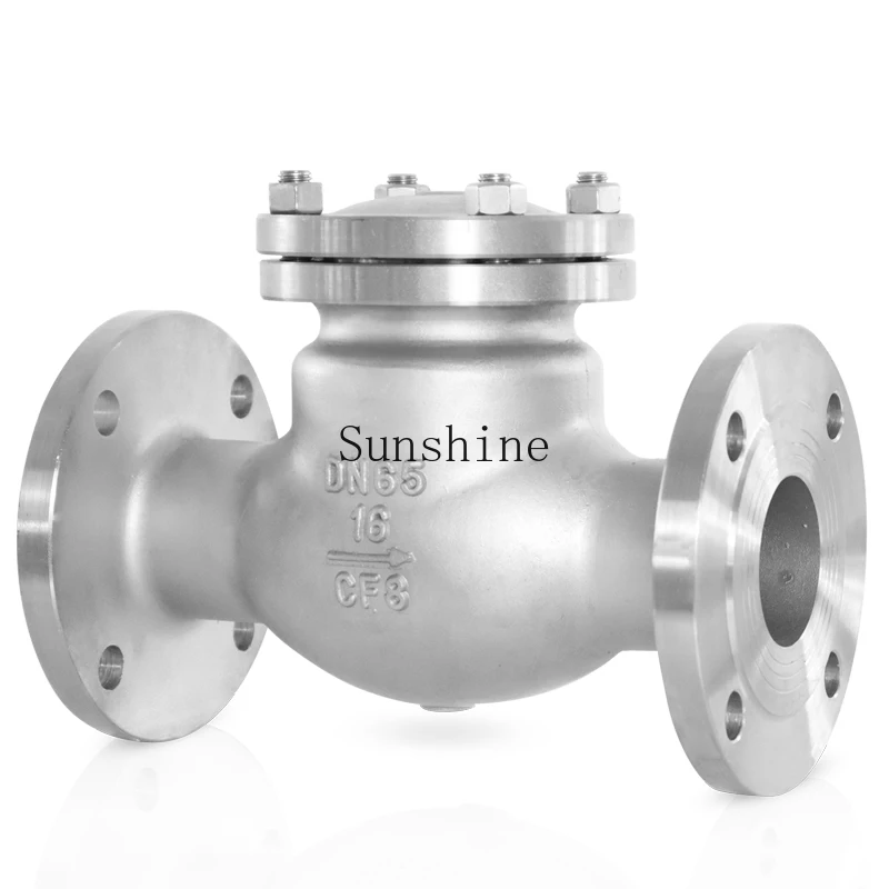 

H44W stainless steel 16P national standard flange swing check valve 25 new DN100 125 150