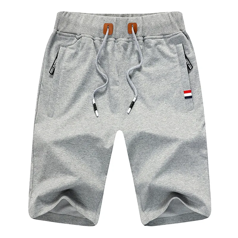 Herren lässig Sommers port Jogger Kordel zug Shorts plus Größe einfarbig Reiß verschluss Tasche Hose Baumwolle Strand kurze Hose