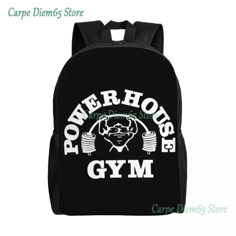 

Customized Powerhouse Gym Backpacks Women Men Fashion Bookbag for College School Fitness Building Muscle Bags