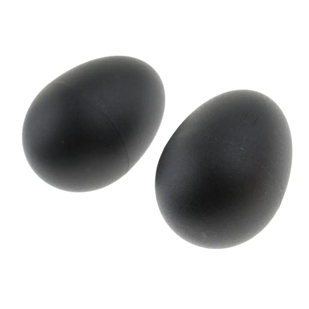 Pack/2pcs Black Egg Shakers Small Percussion Kids Baby Toddler Preschool Toy