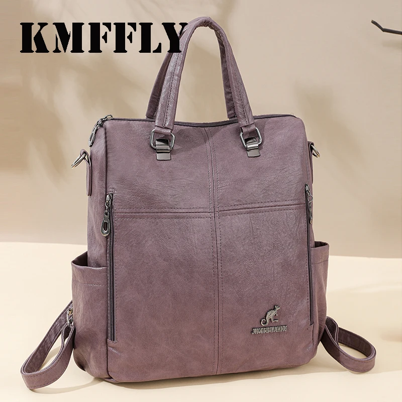 

Large Backpack Multifunction Women Backpacks Leather School Bags For Teenage Girls Shoulder Bag Ladies Travel Backpack Mochilas