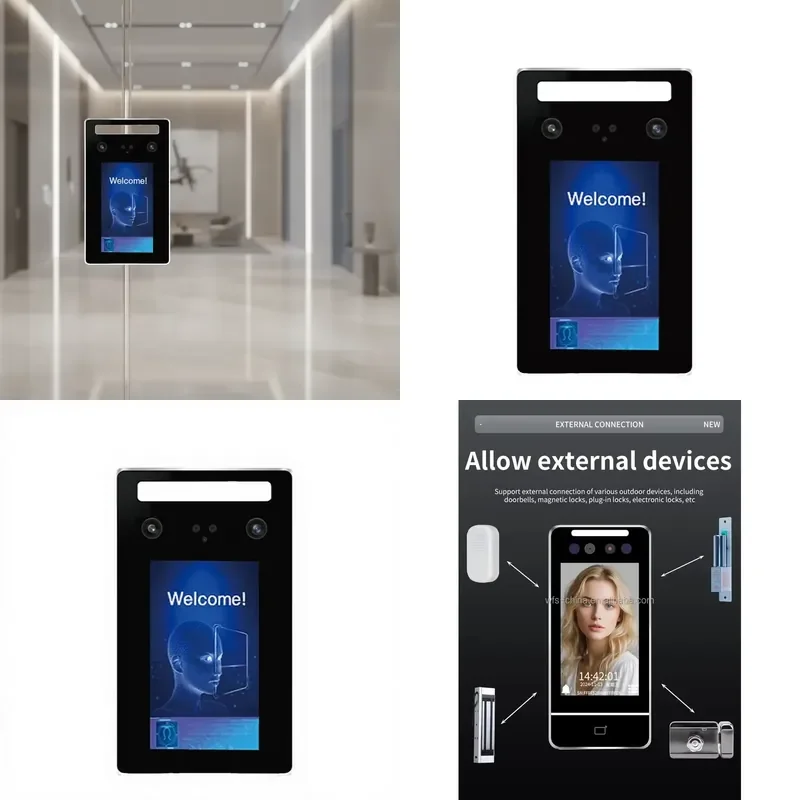 TCP/IP Wi-Fi Dynamic Facial Recognition Access Control System with IP65 Waterproof Customized Logo