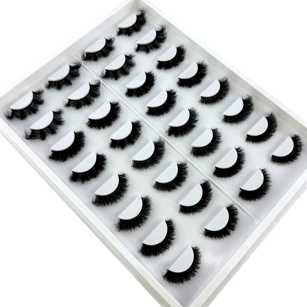 HBZGTLAD False Eyelashes mix 16 pairs Eyelashes 6D Mink Lashes Faux Mink Fluffy Lash Soft Full Thick Wispy Eyelashes Extension e