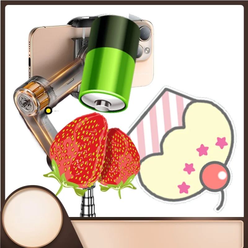 

LED Display Phone Holder For IPhone Smartphone for Smart X2 Handheld Gimbal 3 Axis Stabilizer Built-in 20cm Extension Rod