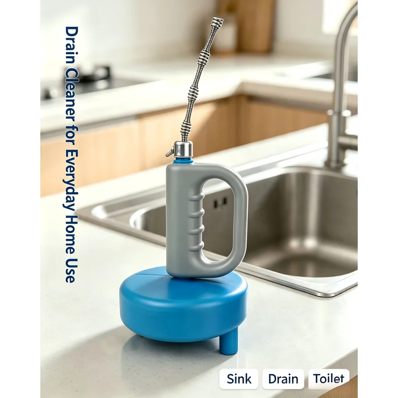 3/4/5/7/10/15 Meter Handheld Drain Pipe Unblocker - Sink and Toilet Clog Remover Cleaning Tool for Kitchen and Sewer Blockage