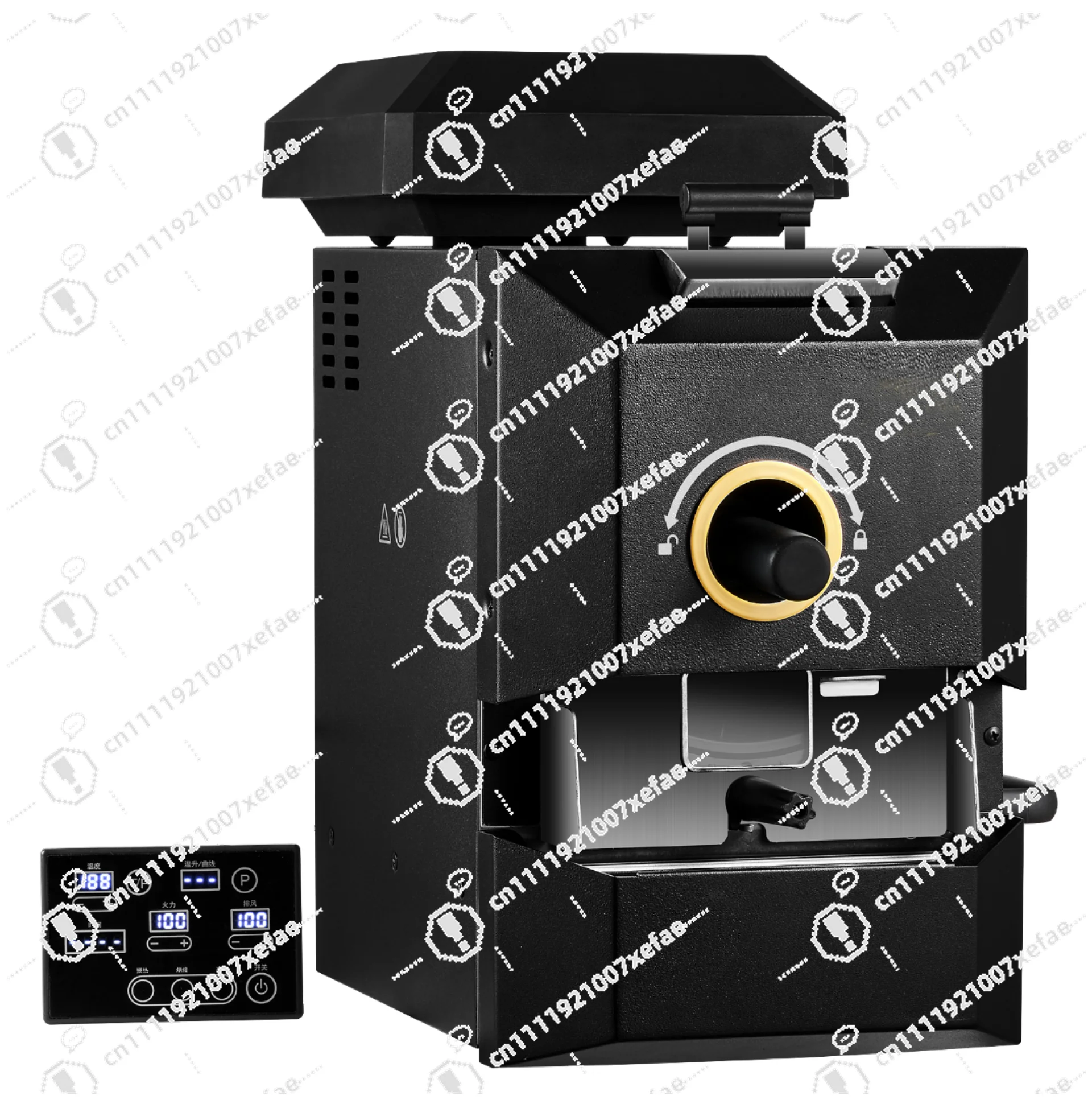 Automatic 500g household coffee bean roaster newly designed to be smoke-free