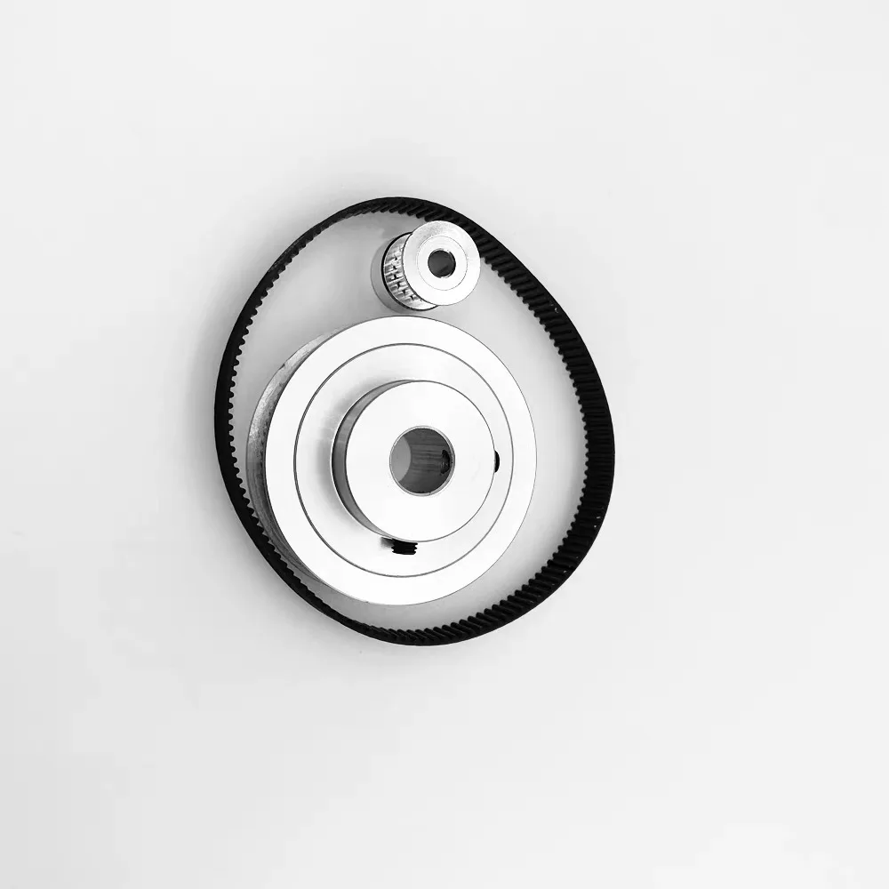 2GT synchronous belt pulley 2M20 teeth/100 teeth inner hole 3-25mm 1:5 belt width 10mm standard tensioner
