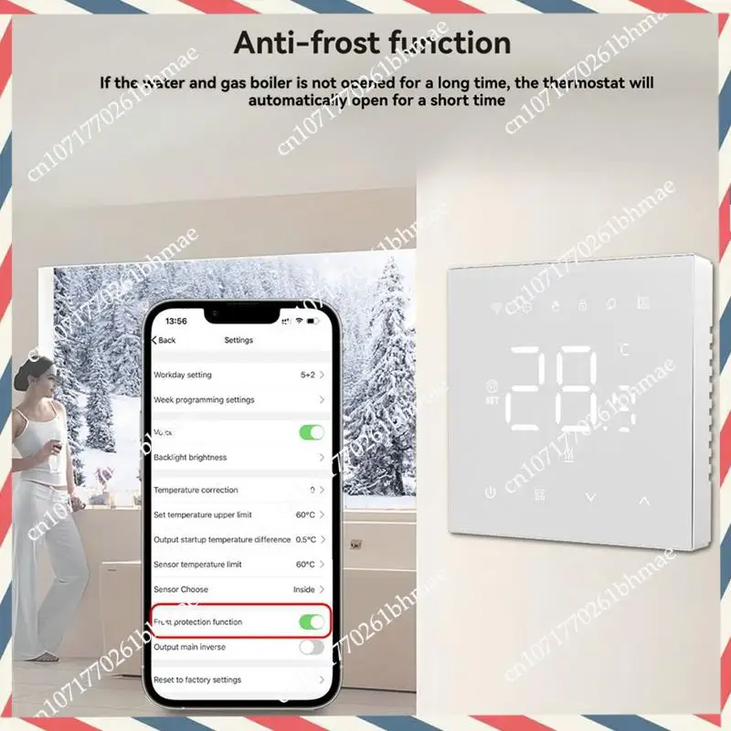 

-A21Z Tuya Wi-Fi умный контроллер температуры 100-240 В 3A нагрев воды, совместимый с Alexa и Google Home, черный