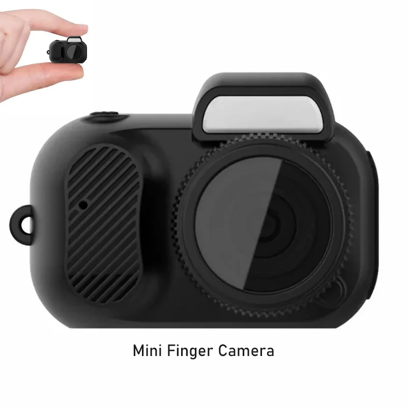 

0.9in Portable Mini Camera Finger Camera 1080P Fixed Focus Outdoor Sport Small Camcorder Video Recorder Support TF Card for Kids