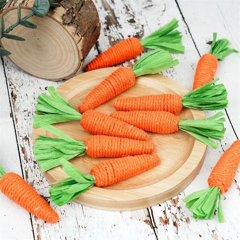 Easter Carrot Ornaments Carrot Toys Tiered Tray Decorations Desk Decor for Home Holiday Party Favors