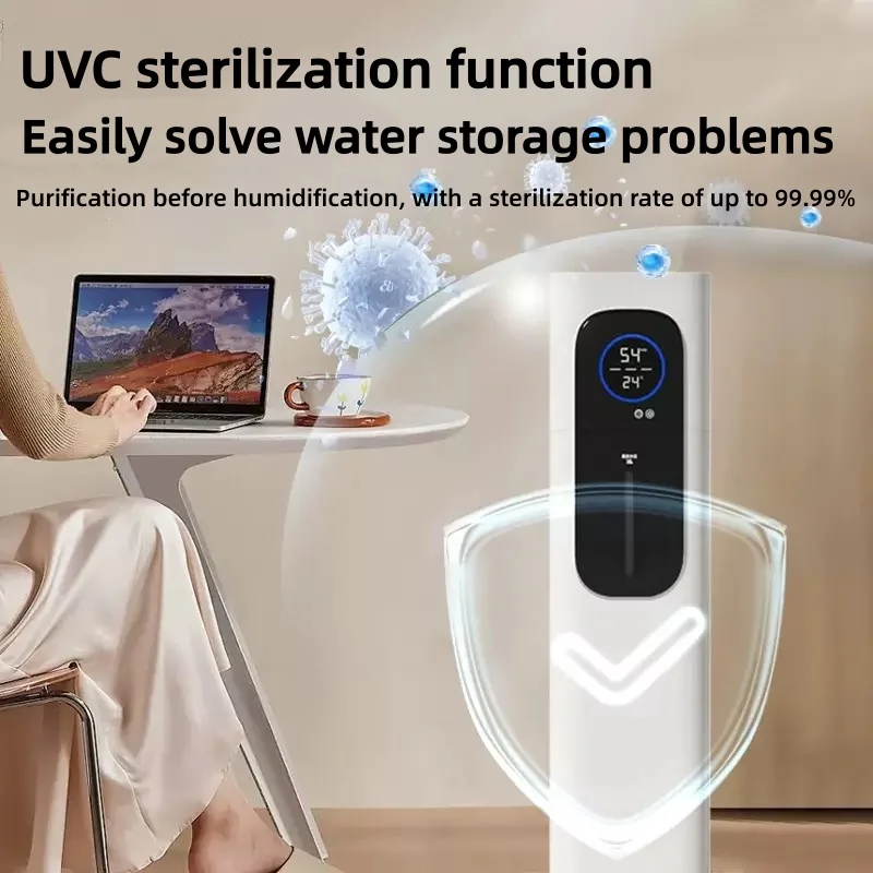 10L Ultrasonic Humidifier, Quiet Cool Mist Air Moisturizer for Bedroom Living Room, Floor Standing Large Capacity Humidifier for