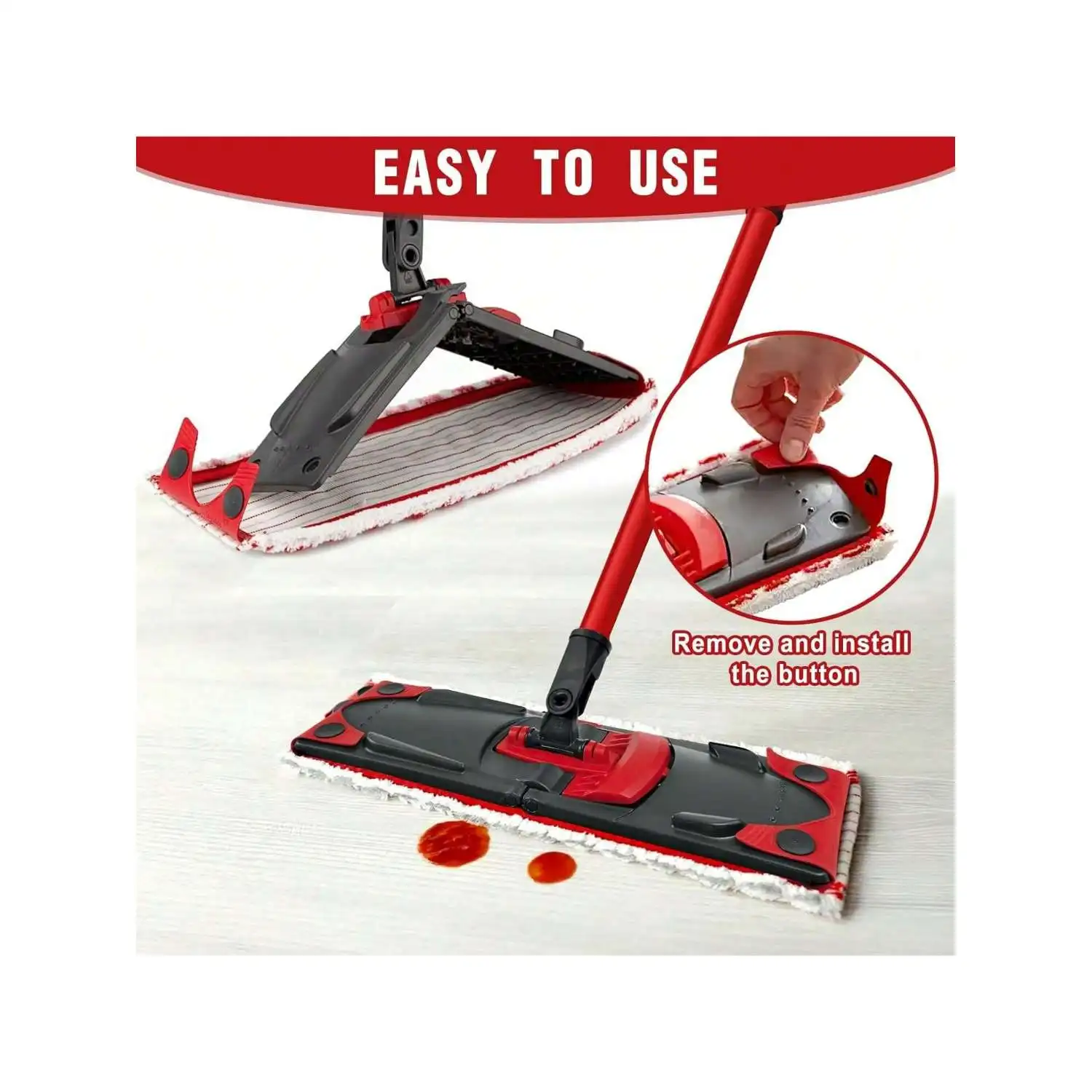 Microfibre Pads Refill Mop for Vileda 1-2 Spray, for Vileda Ultramax/UltraMax Plus/Easy Wring UltraMax Mop, Mop Head Replacement