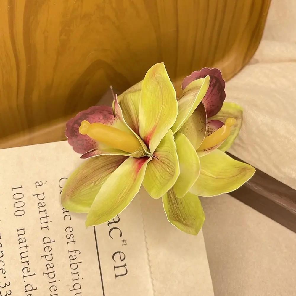 القماش زهرة مشبك شعر عطلة نمط شاطئ البحر زهرة اصطناعية دبوس الشعر منقار البط كليب غطاء الرأس البوهيمي نمط مشبك شعر الشاطئ