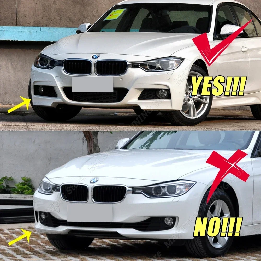 M-Sport Front Bumper Splitter Lip Spoiler Diffuser Guard Cover For BMW F30 F31 F35 320i 328i 330i 335i 340i 316d 318d 2012-2019