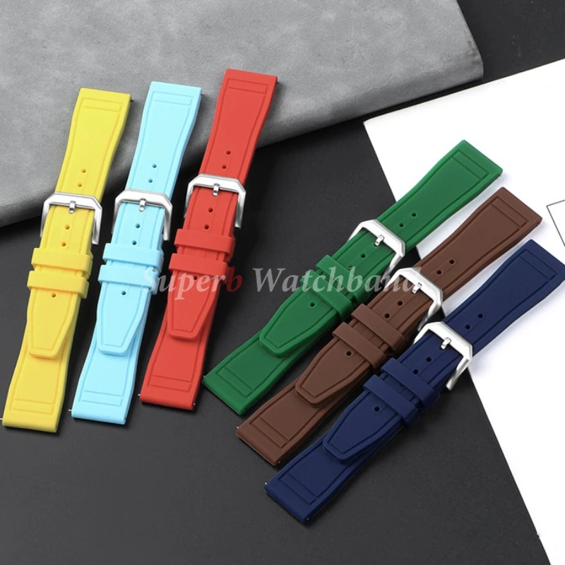 قسط الأربطة المطاطية الإفراج السريع أشرطة ساعة اليد ل IWC الطيار البرتغال بورتوفينو 20 مللي متر 21 مللي متر 22 مللي متر أساور رياضية مقاومة للماء