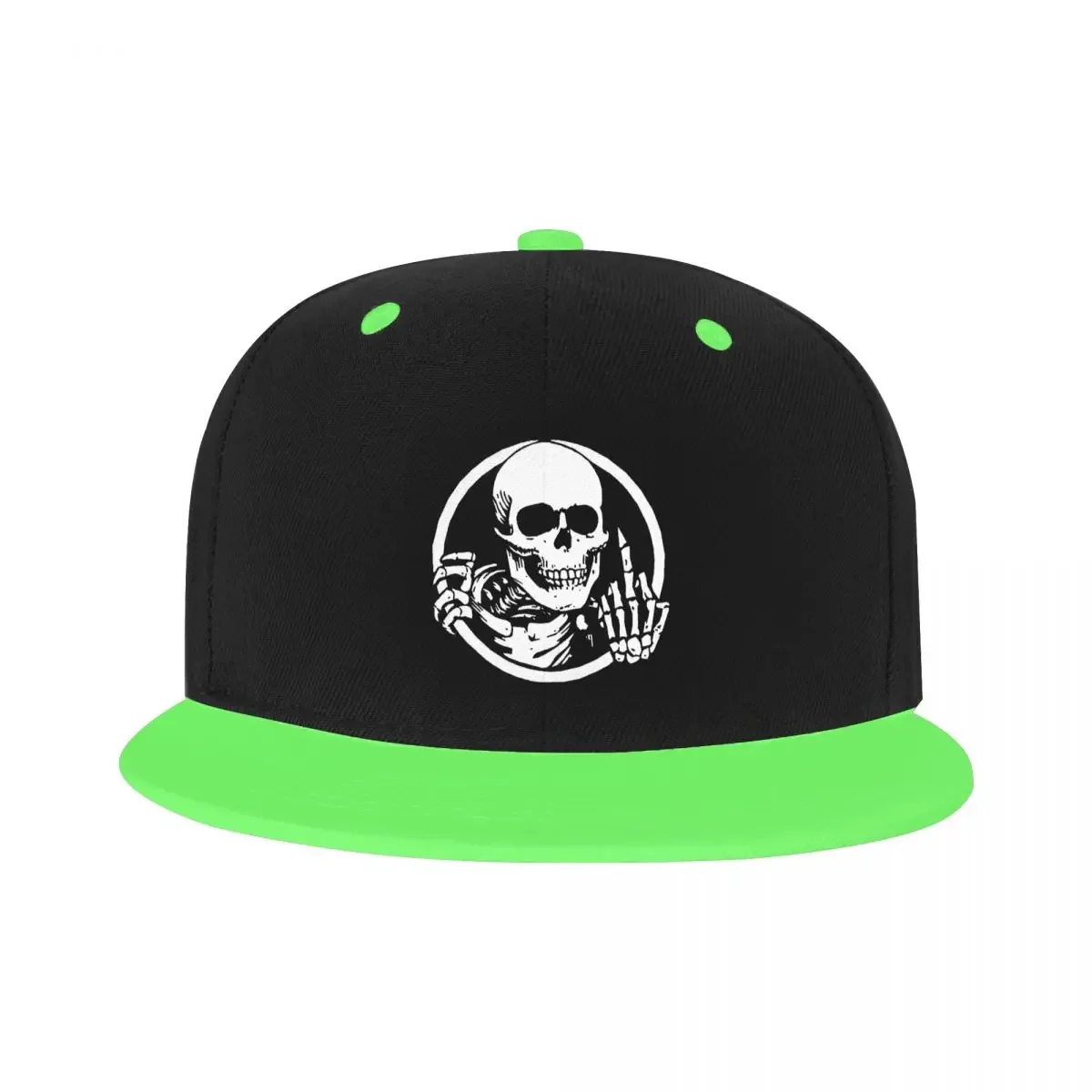 Gorra de béisbol de Hip Hop con calavera fresca, gorra de Skateboard plana para exteriores, Snapback para papá