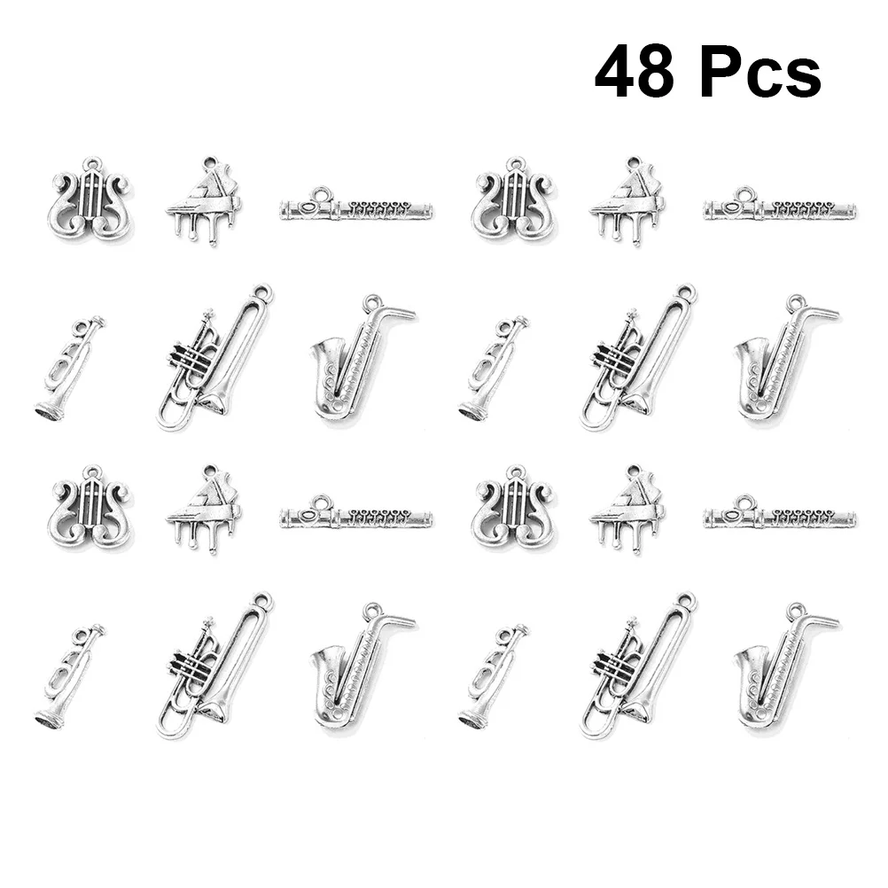 

2 Set Violin Charms Pendant Jewelry Alloy Necklace Instruments Shape Design DIY