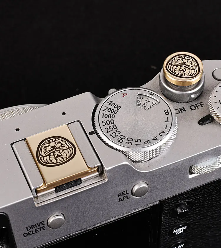 Kamera-Metall-Blitzschuhabdeckung passend für Fuji XT3 XT10 XT20 XT50 X100V X100VI XT30II XT30III mit Gewindeanschluss für Auslöserknopf-Zubehör – Detail 6