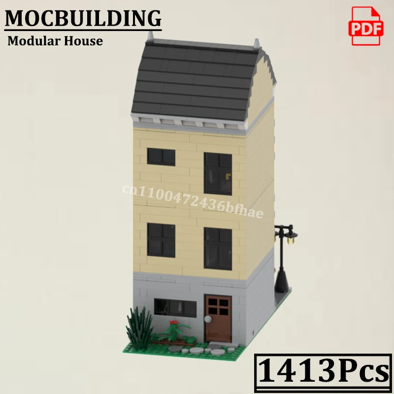 Modular Buildings City Street View House with Detailed Interior Model Model MOCBUILDING Buildings Construction Toys Gift