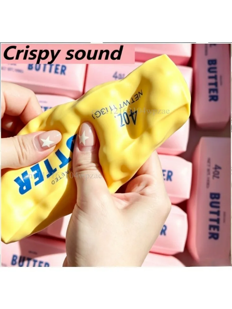 Butter-Stick-Quetschball, knisternd, langsam zurückfedernd, Quetschspielzeug, knisterndes sensorisches Fidget-Spielzeug, zur Angstlinderung, Handübungs-Geschenk