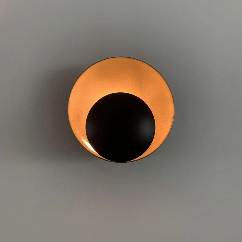 

Nordic lunar eclipse bedroom wall lamp post-modern bedside creative personality aisle round Internet celebrity light luxury