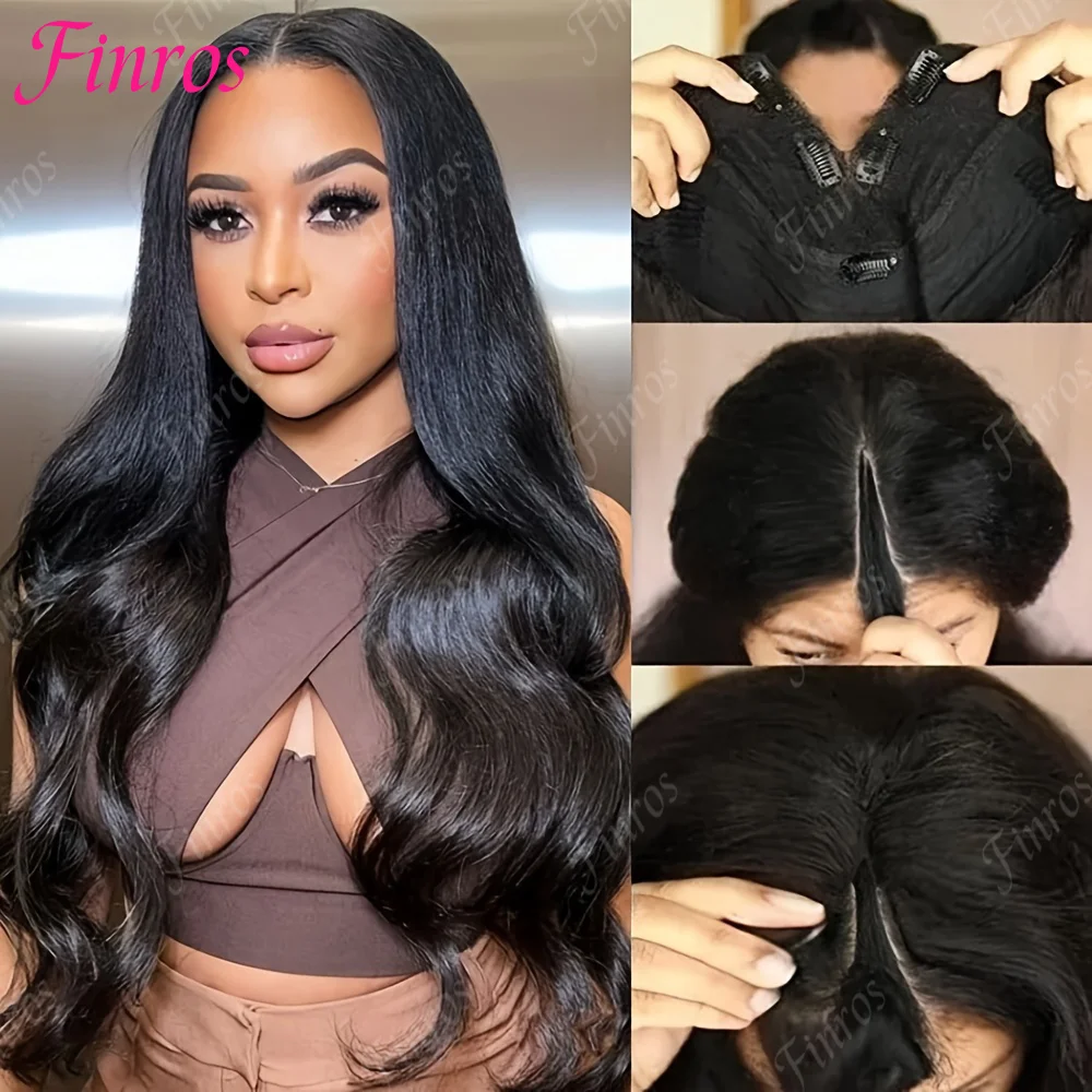 

V Part Wig Human Hair Body Wave Upgrade V Part Wig No Leave Out Glueless V Part Wig Human Hair Wig Pre Plucked Remy Hair Daily