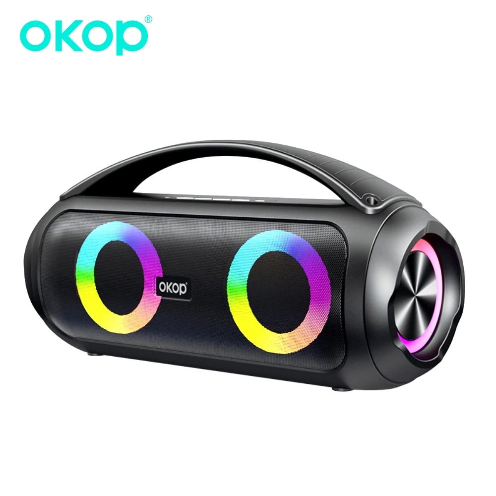 

OKOP Bluetooth Speakers Audio Portable Handle 40W Power Outdoor Subwoofer Outdoor Party Long Battery Life AI Speaker Jbl 범블비헬맷
