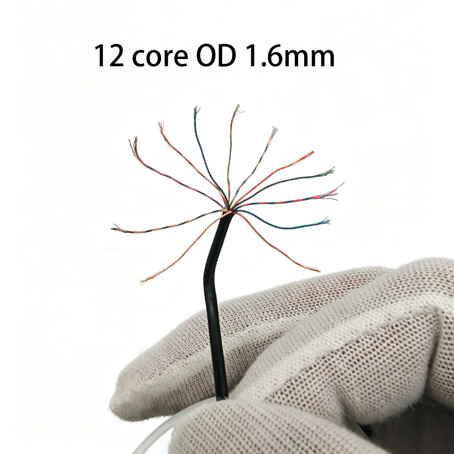 12-Core Enamelled Soft PVC Insulated Headphone Cable 1.6mm Diameter Multi-Core Connection Wire for Audio Equipment