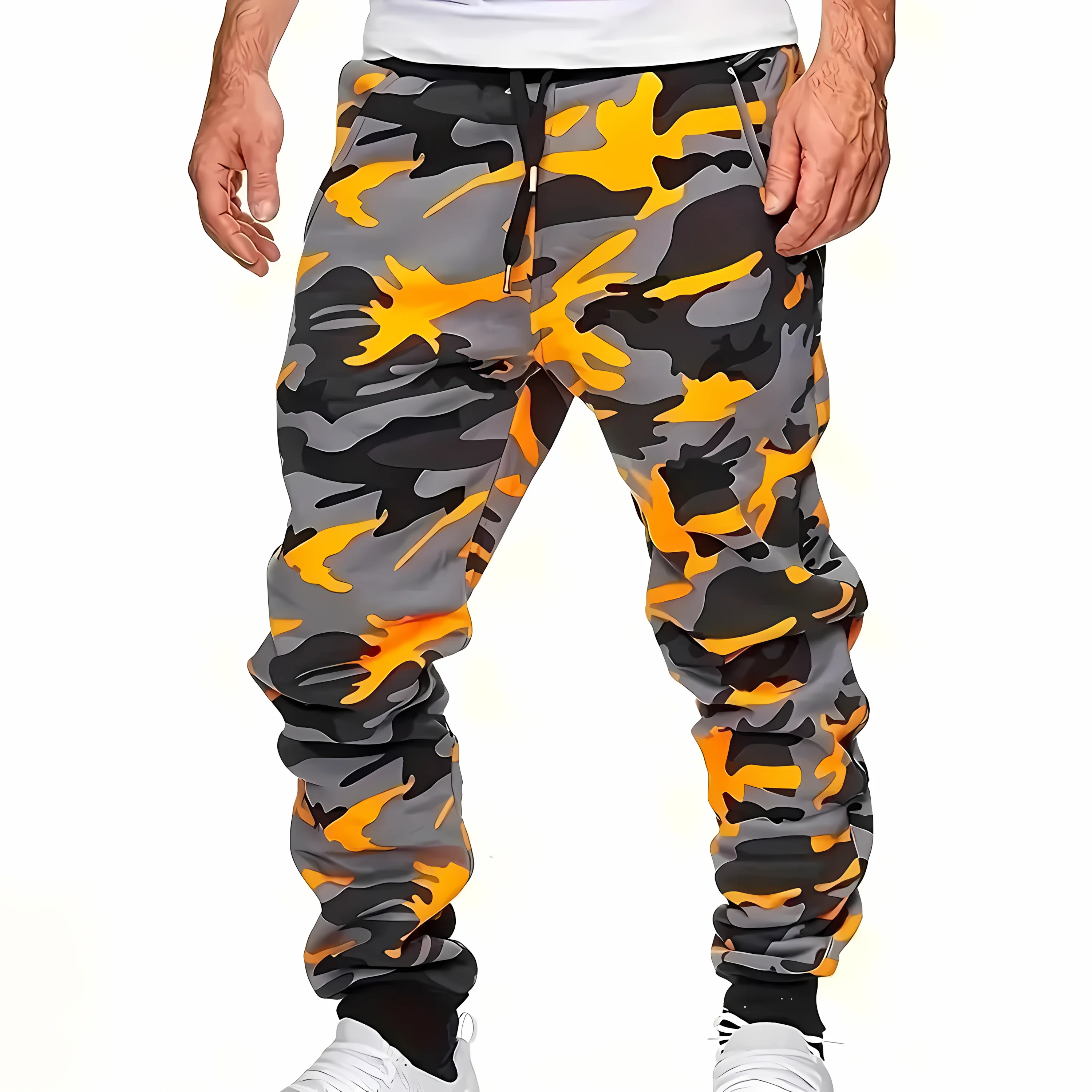 The new men's trousers for the autumn of 2025 are casual and fashionable with 3D graffiti printing soft and comfortable