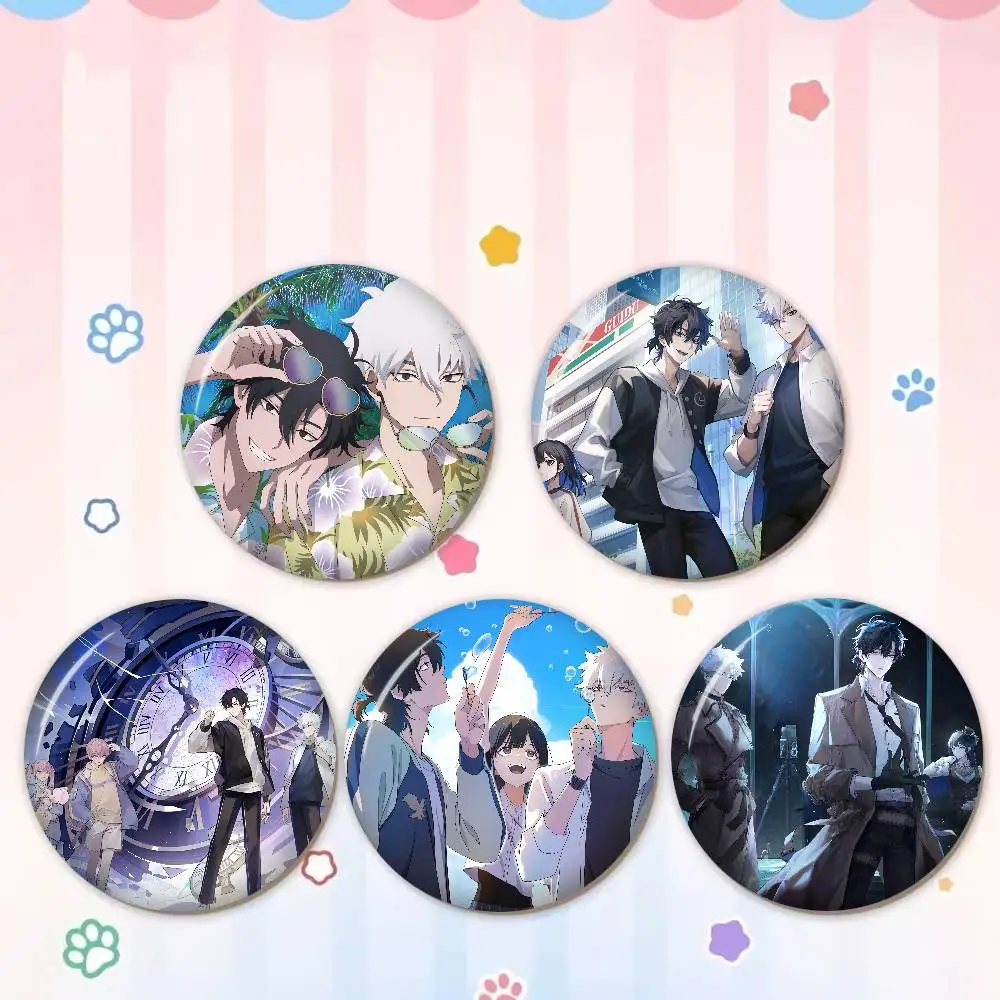 Link C-Click Anime 58mm Cute Series Pins Funny Badge Interesting Cartoon Animals Brooches Backpack Clothes Gift Accessory