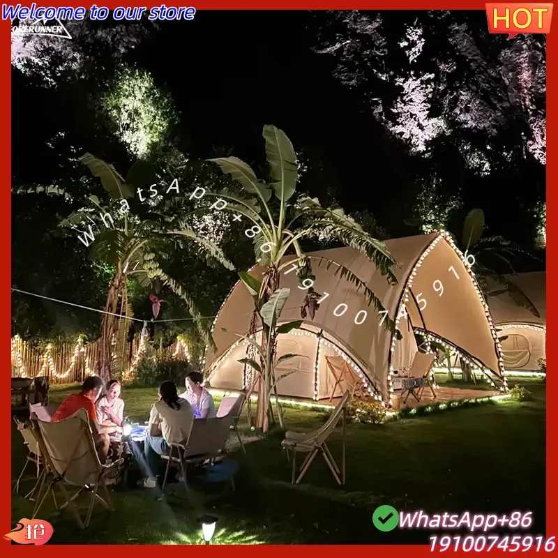 2026 Portable PVC Tent with Aluminum Pole Waterproof Roof Tent for Hotels Outdoor Camping on Beach OEM/ODM Available Factory
