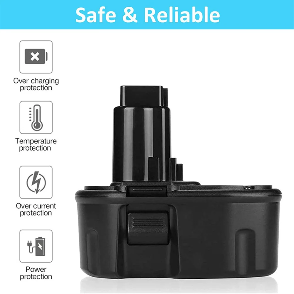 

For Dewalt 14.4V 6800mAh Ni-CD Replacement Battery XRP DC9091 DC9094 DW9091 DE9091 DE9092 14.4 Volt Cordless Power Too