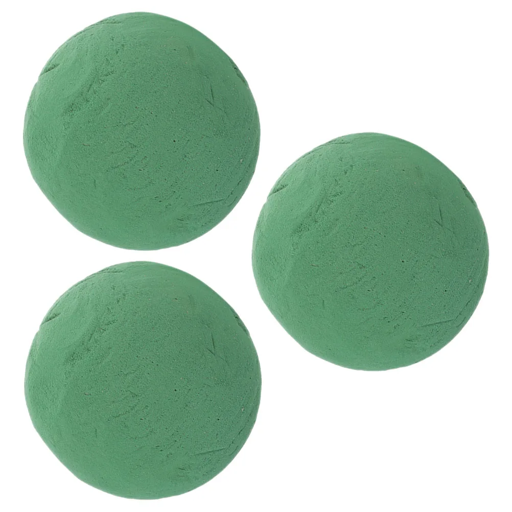 

3 Pcs Flower Mud Sponge Blocks Fresh Flowers Packaging Round Dried Artificial Floral Arrangements