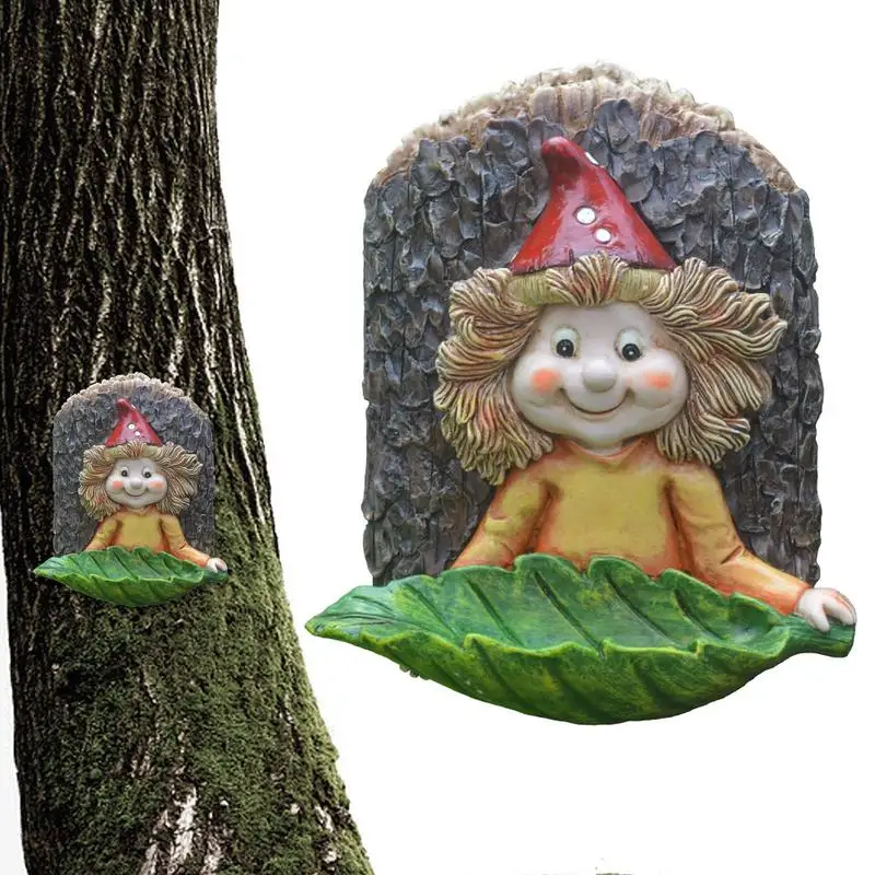 

Elf Statue Feeder Hanging Tree Little Girl Bird Feeder Creative Fairy Baby Sculpture Resin Crafts Outdoor Yard Garden Decor