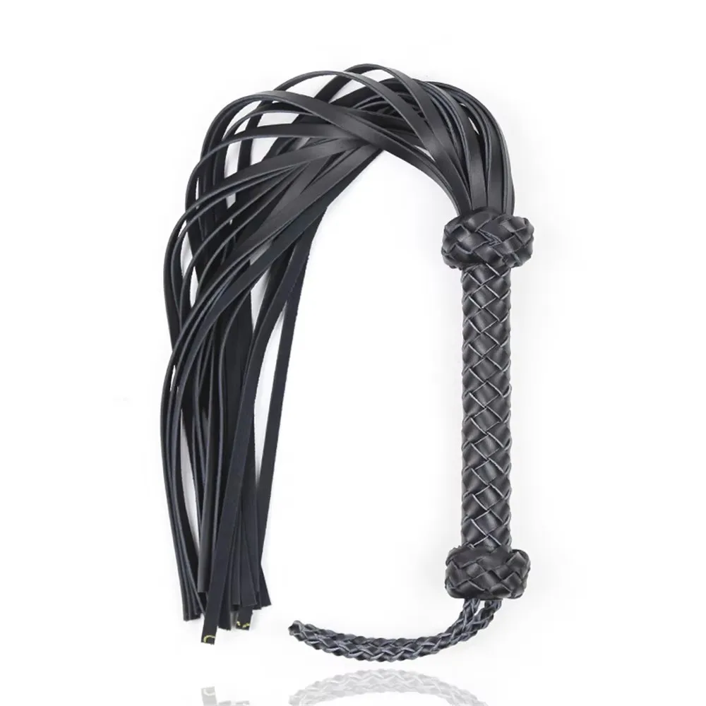 69CM Genuine Leather Tassels Horse Whip,Riding Crop Flogger Horse Riding Spanking Whips