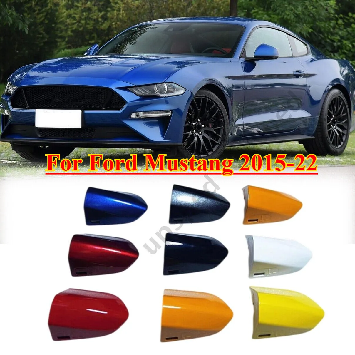 

Front Left Driver Side Door Handle Key Bezel Cover Cap For Ford Mustang 2015-22